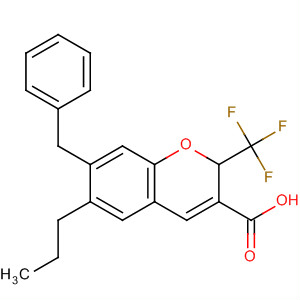 775331-53-8  2H-1-Benzopyran-3-carboxylic acid,7-(phenylmethyl)-6-propyl-2-(trifluoromethyl)-