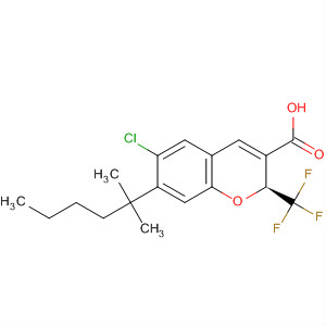 775332-10-0  2H-1-Benzopyran-3-carboxylic acid,6-chloro-7-(1,1-dimethylpentyl)-2-(trifluoromethyl)-, (2S)-
