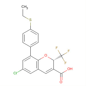 775338-94-8  2H-1-Benzopyran-3-carboxylic acid,6-chloro-8-[4-(ethylthio)phenyl]-2-(trifluoromethyl)-, (2S)-