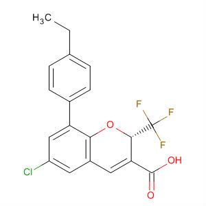 775338-96-0  2H-1-Benzopyran-3-carboxylic acid,6-chloro-8-(4-ethylphenyl)-2-(trifluoromethyl)-, (2S)-