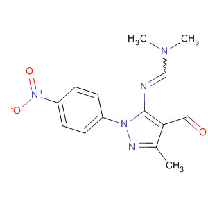 77746-61-3  Methanimidamide,N'-[4-formyl-3-methyl-1-(4-nitrophenyl)-1H-pyrazol-5-yl]-N,N-dimethyl-