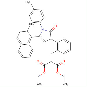 77764-23-9  Propanedioic acid,[[2,3-dihydro-5-(2-methyl-1-naphthalenyl)-1-(4-methylphenyl)-2-oxo-1H-pyrrol-3-yl]phenylmethyl]-, diethyl ester