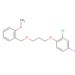 777935-01-0  Benzene, 2-chloro-4-iodo-1-[3-[(2-methoxyphenyl)methoxy]propoxy]-