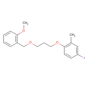 777935-03-2  Benzene, 4-iodo-1-[3-[(2-methoxyphenyl)methoxy]propoxy]-2-methyl-