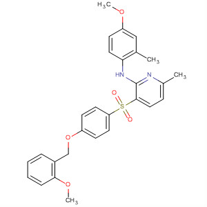 777939-76-1  2-Pyridinamine,N-(4-methoxy-2-methylphenyl)-3-[[4-[(2-methoxyphenyl)methoxy]phenyl]sulfonyl]-6-methyl-