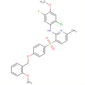 777939-77-2  2-Pyridinamine,N-(2-chloro-5-fluoro-4-methoxyphenyl)-3-[[4-[(2-methoxyphenyl)methoxy]phenyl]sulfonyl]-6-methyl-