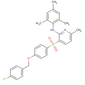 777939-97-6  2-Pyridinamine,3-[[4-[(4-fluorophenyl)methoxy]phenyl]sulfonyl]-6-methyl-N-(2,4,6-trimethylphenyl)-