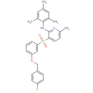 777940-36-0  2-Pyridinamine,3-[[3-[(4-fluorophenyl)methoxy]phenyl]sulfonyl]-6-methyl-N-(2,4,6-trimethylphenyl)-
