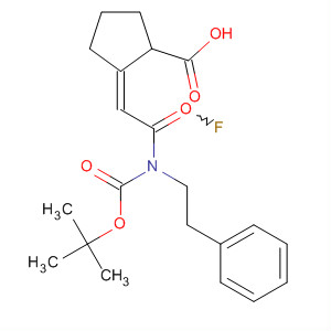 777946-43-7  Cyclopentanecarboxylic acid,2-[2-[[(1,1-dimethylethoxy)carbonyl](2-phenylethyl)amino]-1-fluoro-2-oxoethylidene]-, (2Z)-