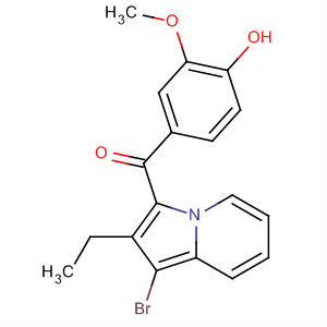 77823-54-2  Methanone, (1-bromo-2-ethyl-3-indolizinyl)(4-hydroxy-3-methoxyphenyl)-