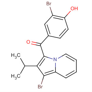 77832-75-8  Methanone,(3-bromo-4-hydroxyphenyl)[1-bromo-2-(1-methylethyl)-3-indolizinyl]-
