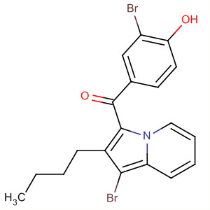 77832-76-9  Methanone, (1-bromo-2-butyl-3-indolizinyl)(3-bromo-4-hydroxyphenyl)-
