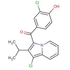 77833-02-4  Methanone,(3-chloro-4-hydroxyphenyl)[1-chloro-2-(1-methylethyl)-3-indolizinyl]-