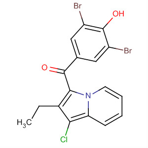 77833-22-8  Methanone,(1-chloro-2-ethyl-3-indolizinyl)(3,5-dibromo-4-hydroxyphenyl)-