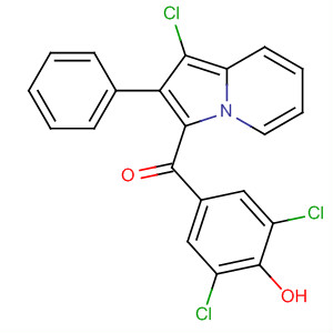 77833-26-2  Methanone,(1-chloro-2-phenyl-3-indolizinyl)(3,5-dichloro-4-hydroxyphenyl)-