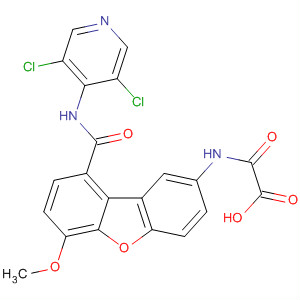 778576-41-3  Acetic acid,[[9-[[(3,5-dichloro-4-pyridinyl)amino]carbonyl]-6-methoxy-2-dibenzofuranyl]amino]oxo-