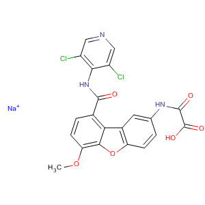 778576-43-5  Acetic acid,[[9-[[(3,5-dichloro-4-pyridinyl)amino]carbonyl]-6-methoxy-2-dibenzofuranyl]amino]oxo-, monosodium salt