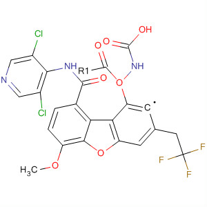 778576-51-5  Carbamic acid,[9-[[(3,5-dichloro-4-pyridinyl)amino]carbonyl]-6-methoxy-2-dibenzofuranyl]-, 2,2,2-trifluoroethyl ester