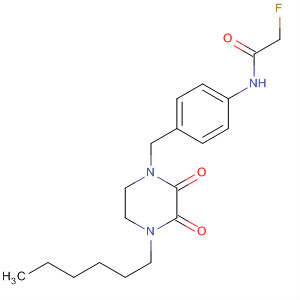 77917-63-6  Acetamide,2-fluoro-N-[4-[(4-hexyl-2,3-dioxo-1-piperazinyl)methyl]phenyl]-