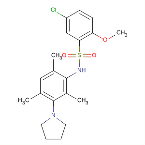 749267-18-3  Benzenesulfonamide,5-chloro-2-methoxy-N-[2,4,6-trimethyl-3-(1-pyrrolidinyl)phenyl]-
