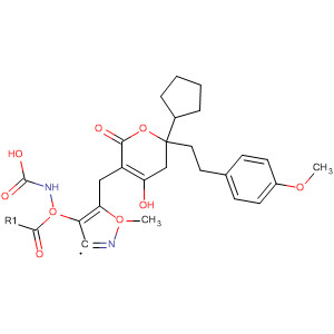 749932-06-7  Carbamic acid,[5-[[6-cyclopentyl-5,6-dihydro-4-hydroxy-6-[2-(4-methoxyphenyl)ethyl]-2-oxo-2H-pyran-3-yl]methyl]-3-isoxazolyl]-, methyl ester