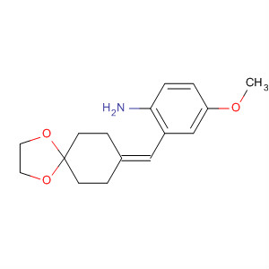 750597-43-4  Benzenamine, 2-(1,4-dioxaspiro[4.5]dec-8-ylidenemethyl)-4-methoxy-