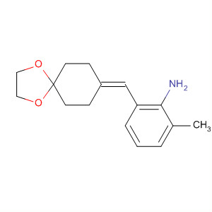 750597-45-6  Benzenamine, 2-(1,4-dioxaspiro[4.5]dec-8-ylidenemethyl)-6-methyl-