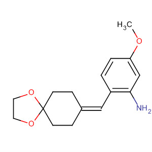 750597-47-8  Benzenamine, 2-(1,4-dioxaspiro[4.5]dec-8-ylidenemethyl)-5-methoxy-