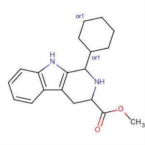 75140-08-8  1H-Pyrido[3,4-b]indole-3-carboxylic acid,1-cyclohexyl-2,3,4,9-tetrahydro-, methyl ester, (1R,3R)-rel-