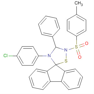 75158-88-2  Spiro[9H-fluorene-9,5'-[1,2,4]thiadiazolidine],4'-(4-chlorophenyl)-2'-[(4-methylphenyl)sulfonyl]-3'-phenyl-