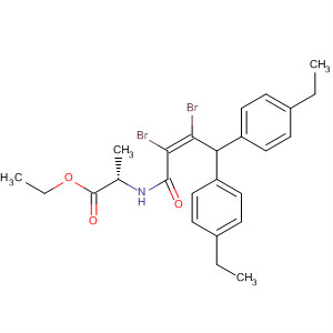 75230-04-5  Alanine, N-[2,3-dibromo-4,4-bis(4-ethylphenyl)-1-oxo-2-butenyl]-, ethylester, (Z)-