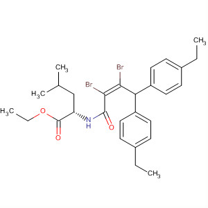 75230-10-3  Leucine, N-[2,3-dibromo-4,4-bis(4-ethylphenyl)-1-oxo-2-butenyl]-, ethylester, (Z)-