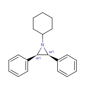 75255-96-8  Aziridine, 1-cyclohexyl-2,3-diphenyl-, (2R,3S)-rel-