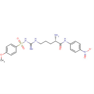 75263-00-2  Pentanamide,2-amino-5-[[imino[[(4-methoxyphenyl)sulfonyl]amino]methyl]amino]-N-(4-nitrophenyl)-, (S)-