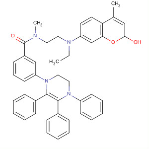 753001-07-9  Benzamide,3-(3,4-dihydro-4,5,6-triphenyl-1(2H)-pyrazinyl)-N-[2-[ethyl(4-methyl-2-oxo-2H-1-benzopyran-7-yl)amino]ethyl]-N-methyl-