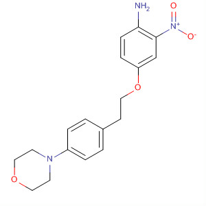 755033-40-0  Benzenamine, 4-[2-[4-(4-morpholinyl)phenyl]ethoxy]-2-nitro-