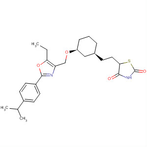 755420-03-2  2,4-Thiazolidinedione,5-[2-[(1S,3S)-3-[[5-ethyl-2-[4-(1-methylethyl)phenyl]-4-oxazolyl]methoxy]cyclohexyl]ethyl]-