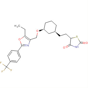 755420-33-8  2,4-Thiazolidinedione,5-[2-[(1S,3S)-3-[[5-ethyl-2-[4-(trifluoromethyl)phenyl]-4-oxazolyl]methoxy]cyclohexyl]ethyl]-