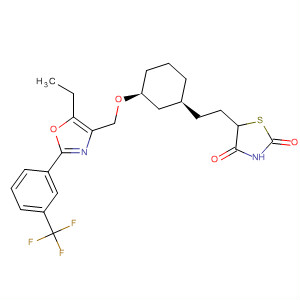 755420-42-9  2,4-Thiazolidinedione,5-[2-[(1S,3S)-3-[[5-ethyl-2-[3-(trifluoromethyl)phenyl]-4-oxazolyl]methoxy]cyclohexyl]ethyl]-