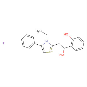75571-72-1  Thiazolium, 3-ethyl-2-[2-hydroxy-2-(2-hydroxyphenyl)ethyl]-4-phenyl-,iodide