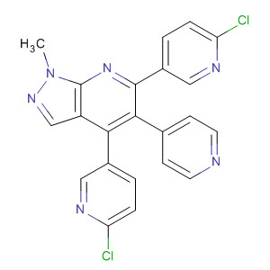 755754-67-7  1H-Pyrazolo[3,4-b]pyridine,4,6-bis(6-chloro-3-pyridinyl)-1-methyl-5-(4-pyridinyl)-