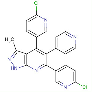 755754-68-8  1H-Pyrazolo[3,4-b]pyridine,4,6-bis(6-chloro-3-pyridinyl)-3-methyl-5-(4-pyridinyl)-