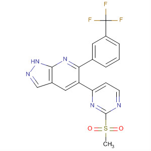 755755-08-9  1H-Pyrazolo[3,4-b]pyridine,5-[2-(methylsulfonyl)-4-pyrimidinyl]-6-[3-(trifluoromethyl)phenyl]-