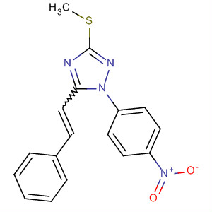 75614-63-0  1H-1,2,4-Triazole, 3-(methylthio)-1-(4-nitrophenyl)-5-(2-phenylethenyl)-