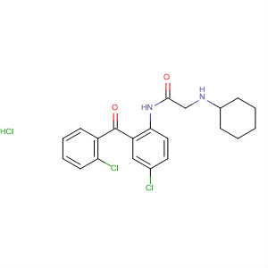 75615-96-2  Acetamide,N-[4-chloro-2-(2-chlorobenzoyl)phenyl]-2-(cyclohexylamino)-,monohydrochloride