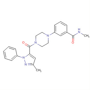 756753-04-5  Benzamide,N-methyl-3-[4-[(3-methyl-1-phenyl-1H-pyrazol-5-yl)carbonyl]-1-piperazinyl]-