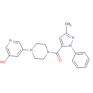 756753-35-2  Piperazine,1-(5-hydroxy-3-pyridinyl)-4-[(3-methyl-1-phenyl-1H-pyrazol-5-yl)carbonyl]-