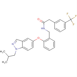 756839-49-3  Benzeneacetamide,N-[[2-[[1-(2-methylpropyl)-1H-indazol-5-yl]oxy]phenyl]methyl]-3-(trifluoromethyl)-