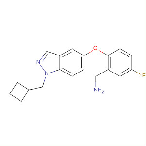 756839-80-2  Benzenemethanamine,2-[[1-(cyclobutylmethyl)-1H-indazol-5-yl]oxy]-5-fluoro-