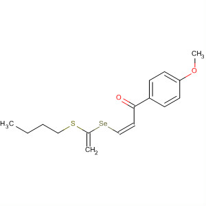757212-00-3  2-Propen-1-one, 3-[[1-(butylthio)ethenyl]seleno]-1-(4-methoxyphenyl)-,(2Z)-